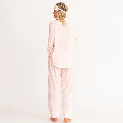 Kerri Rosenthal - Betty Pajama Set Heart in Check Blossom