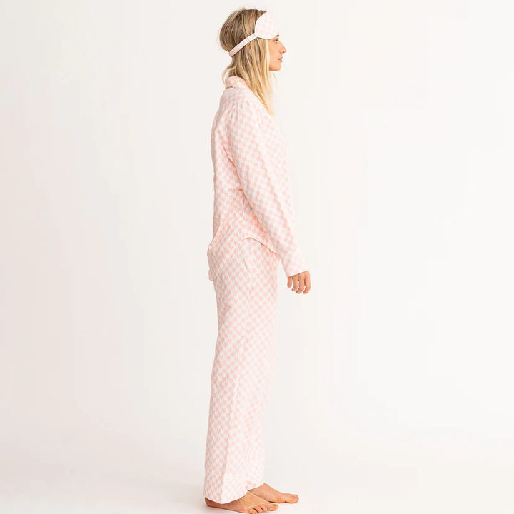 Kerri Rosenthal - Betty Pajama Set Heart in Check Blossom