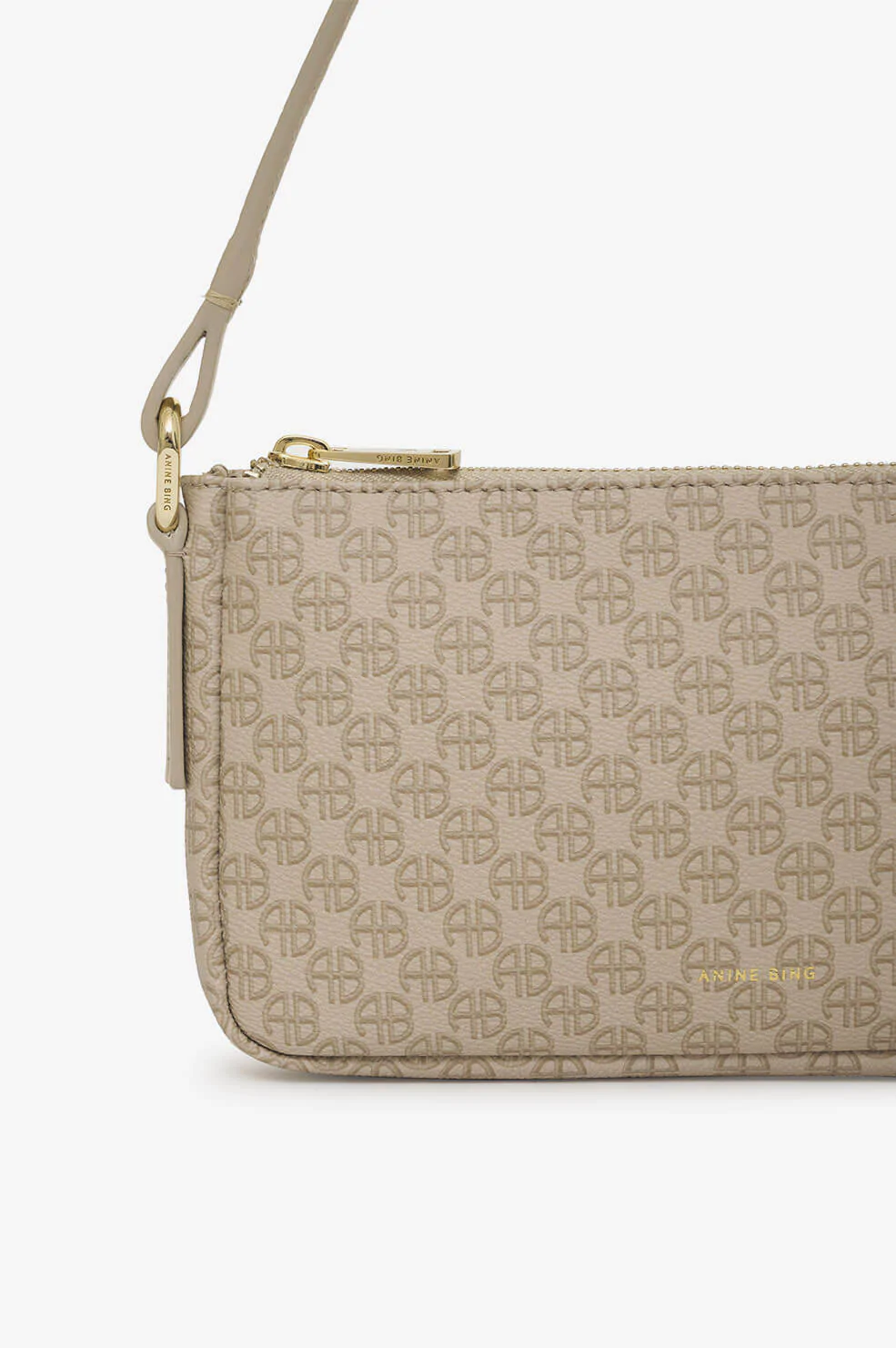 Anine Bing - Bianca Bag in Beige Monogram