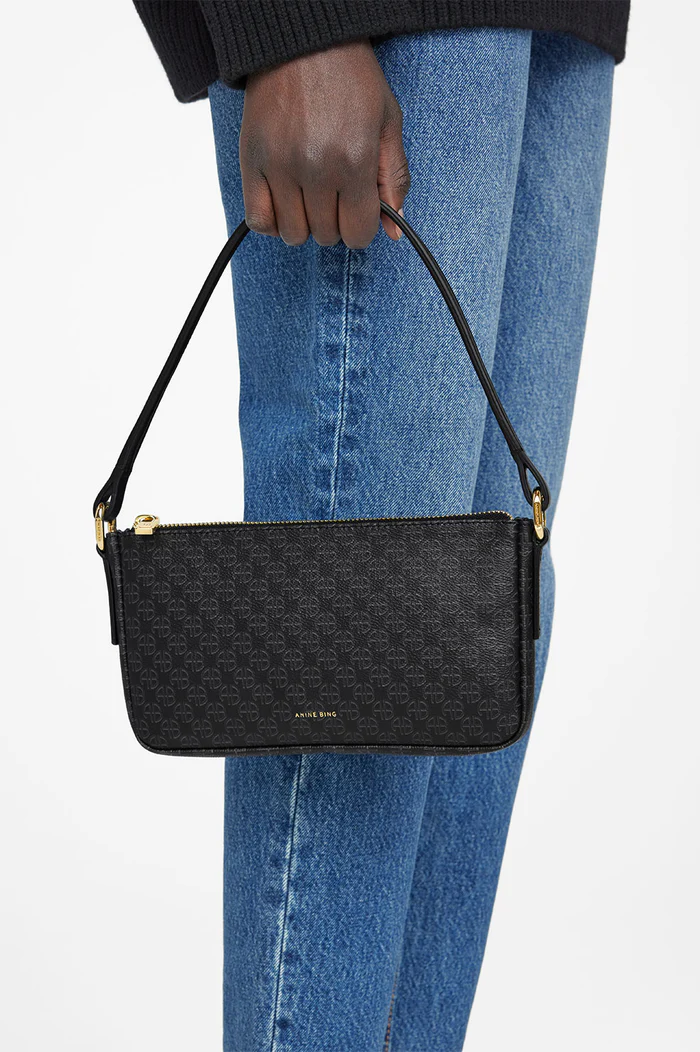 Anine Bing - Bianca Bag in Black Monogram