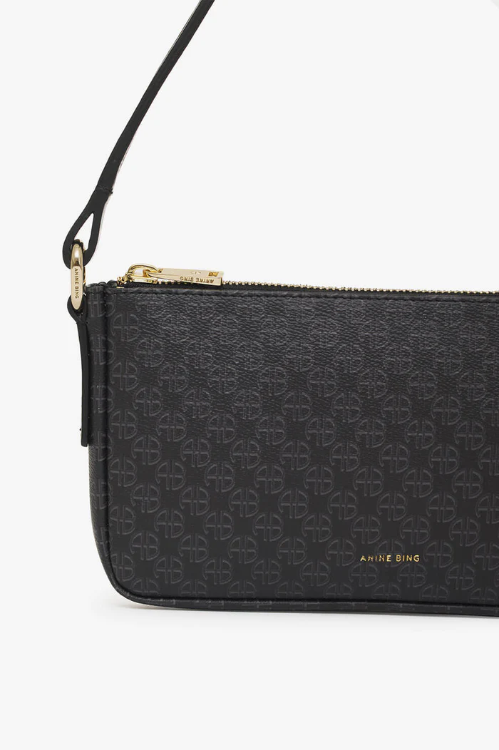 Anine Bing - Bianca Bag in Black Monogram