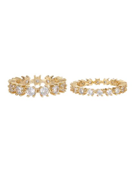 LUV AJ - Diamond Bijoux Ring Set in Gold