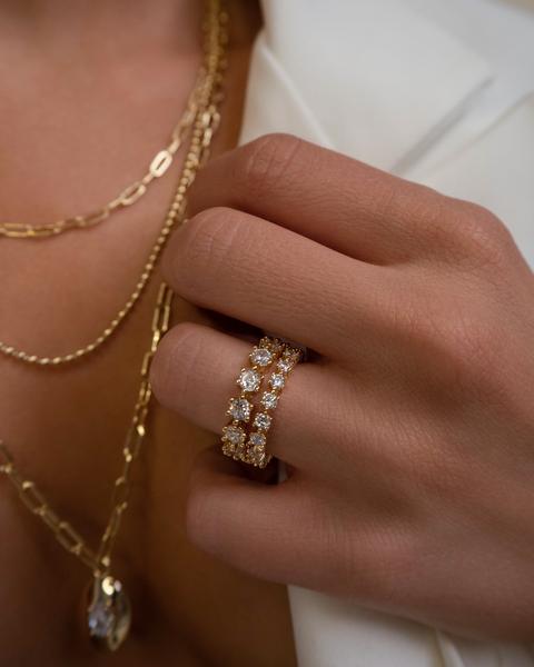 LUV AJ - Diamond Bijoux Ring Set in Gold