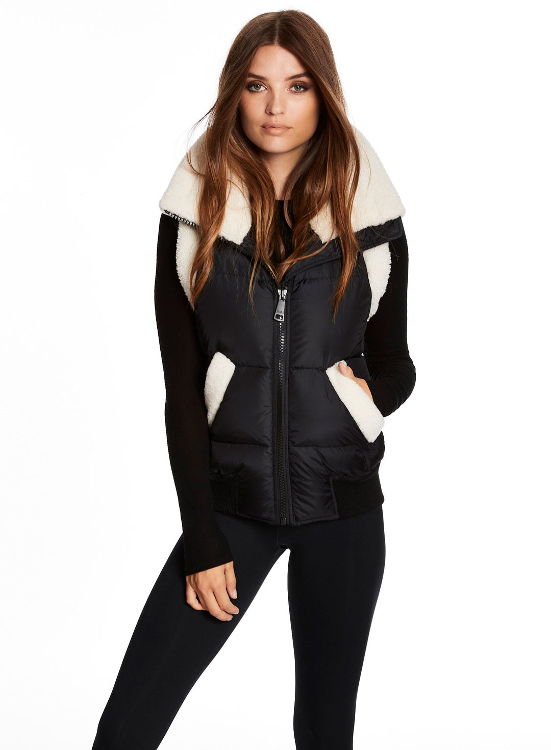 SAM - Billie Vest in Matte Black Jacket
