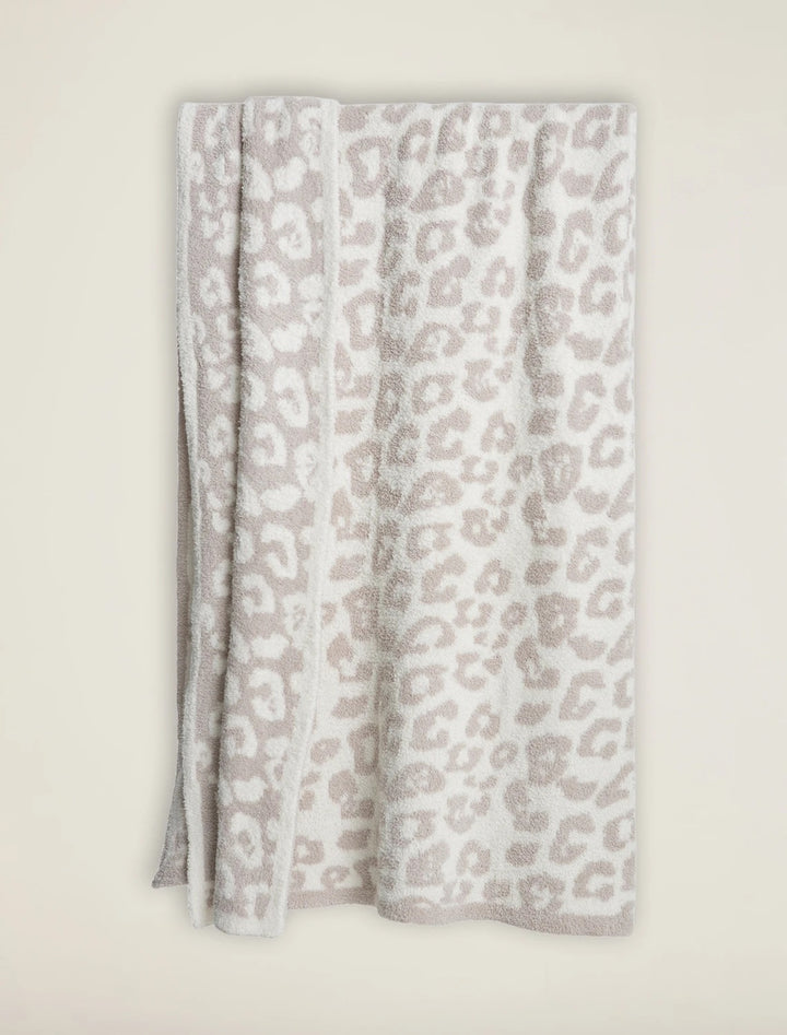 Barefoot Dreams - Cozychic Barefoot in the Wild Adult Throw in Cream/Stone Leopard