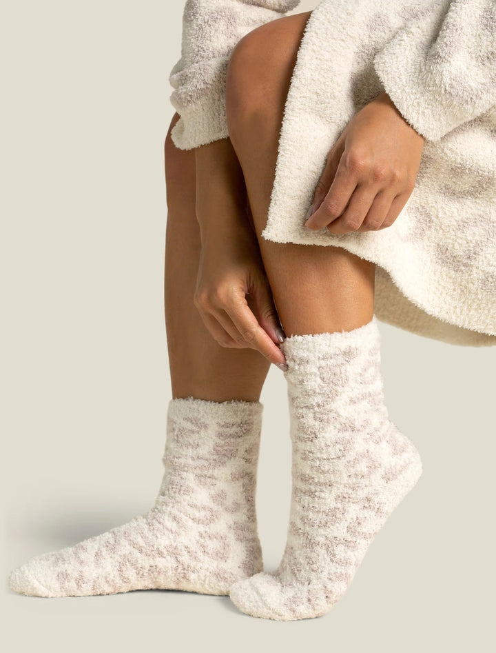 Barefoot Dreams - CozyChic Women's BITW Socks in Cream-Stone