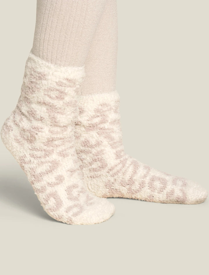 Barefoot Dreams - CozyChic Women's BITW Socks in Cream-Stone