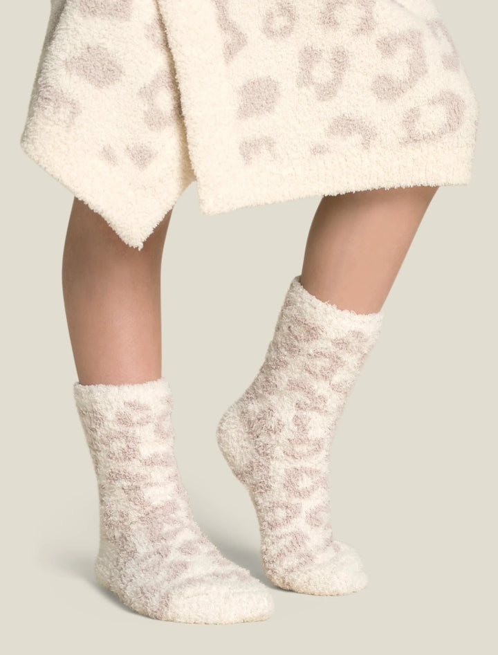 Barefoot Dreams - CozyChic Youth Barefoot in the Wild Socks in Cream-Stone