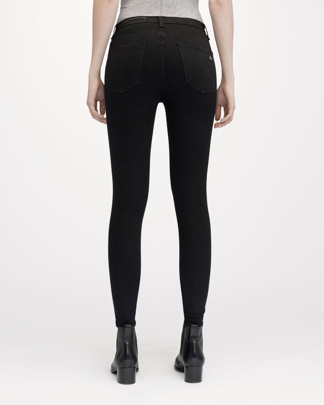 Rag & Bone - High Rise Ankle Skinny in Black
