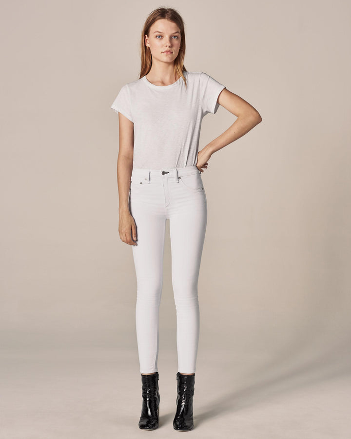 Rag & Bone - High Rise Ankle Skinny in Blanc