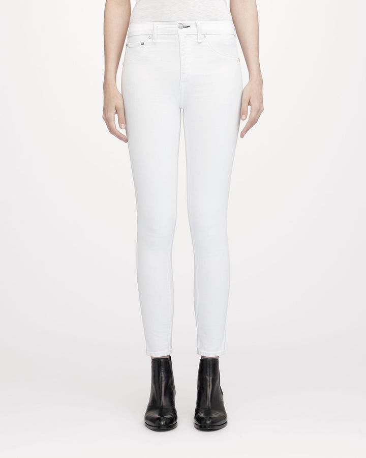 Rag & Bone - High Rise Ankle Skinny in Blanc