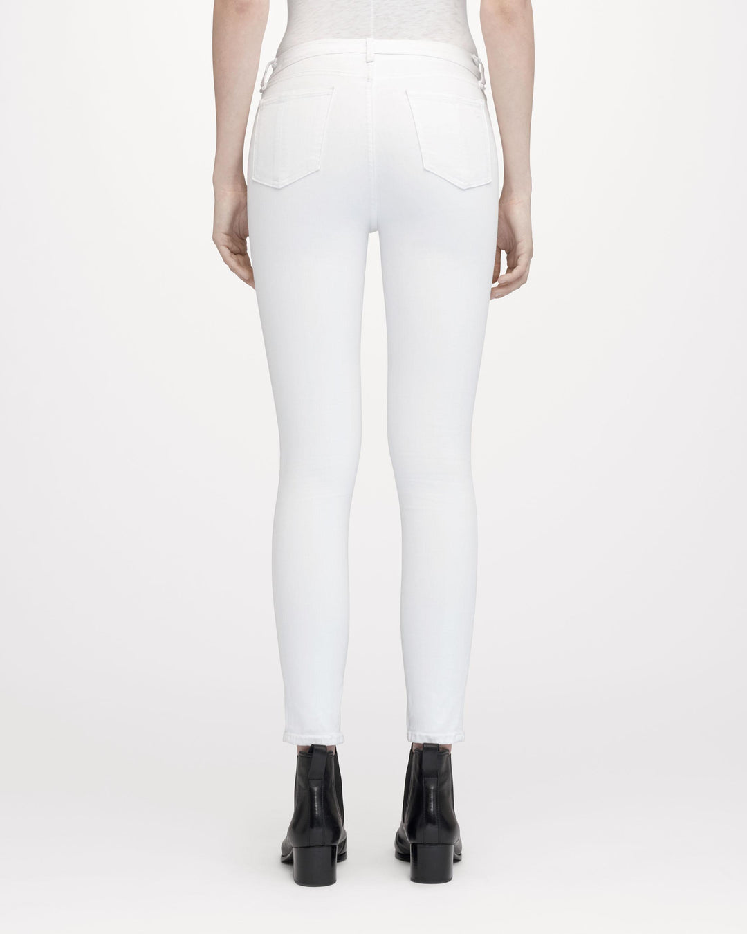 Rag & Bone - High Rise Ankle Skinny in Blanc
