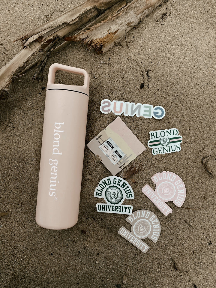 Blond Genius - Blond Genius University Sticker in Sand