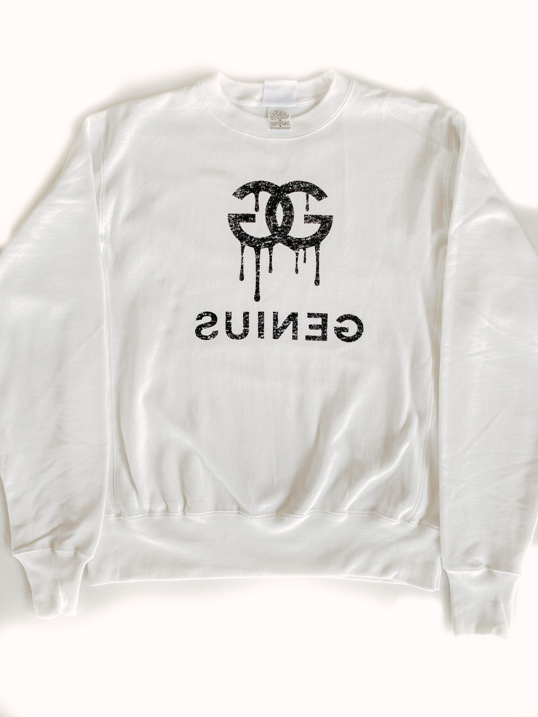 Blond Genius - Dripping Genius Sweatshirt in White Clothing - Sweatshirts