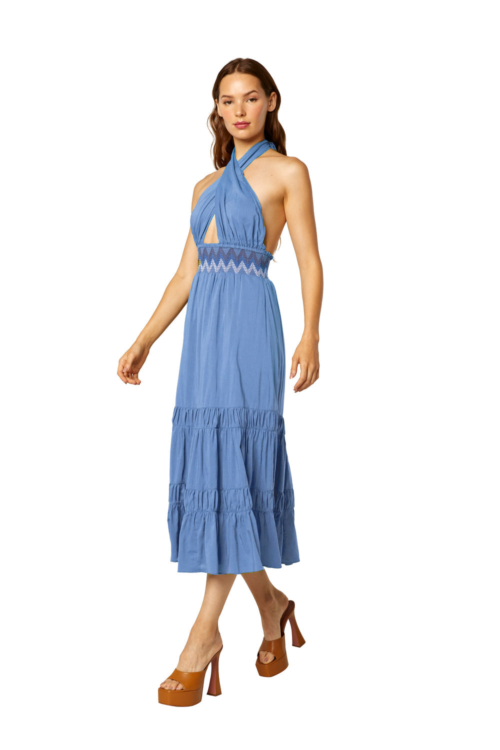 Misa - Karolina Dress in Blue Misa - Karolina Dress in Blue