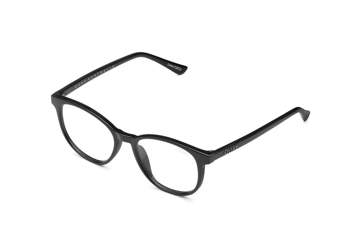 Quay - Blueprint in Black/Clear Blue Light Lens