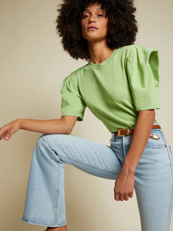 Nation LTD - Blythe Origami Sleeve Boxy Tee in Envy