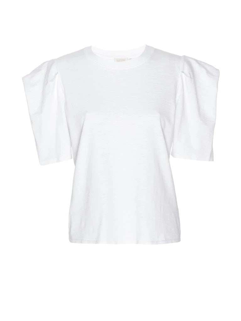 Nation LTD - Blythe Origami Sleeve Boxy Tee in Optic White