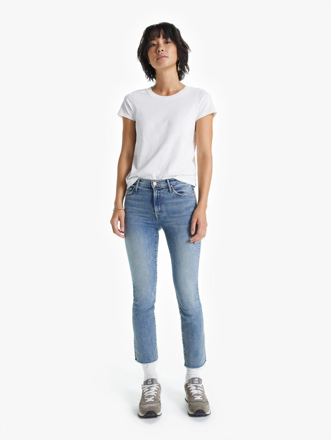 Mother Denim - The Rascal Ankle Fray Jeans in Bonfire Lighting