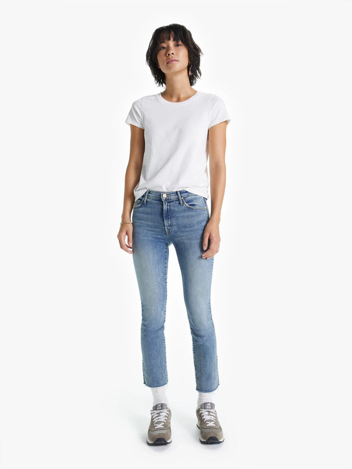 Mother Denim - The Rascal Ankle Fray Jeans in Bonfire Lighting