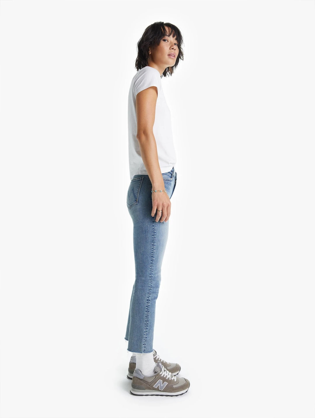 Mother Denim - The Rascal Ankle Fray Jeans in Bonfire Lighting