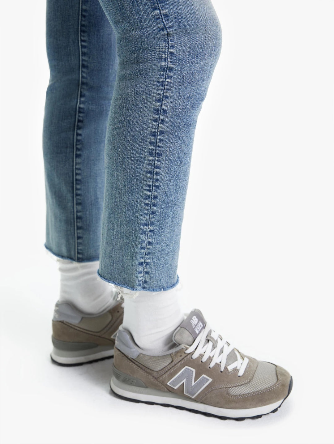 Mother Denim - The Rascal Ankle Fray Jeans in Bonfire Lighting