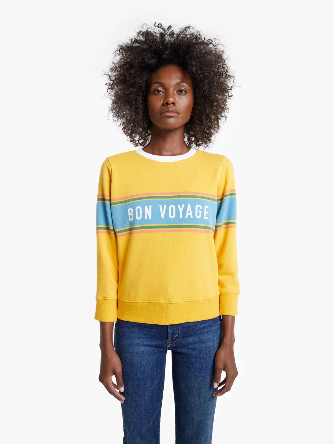 Mother - The 3/4 Sleeve Koozie Sweatshirt Bon Voyage