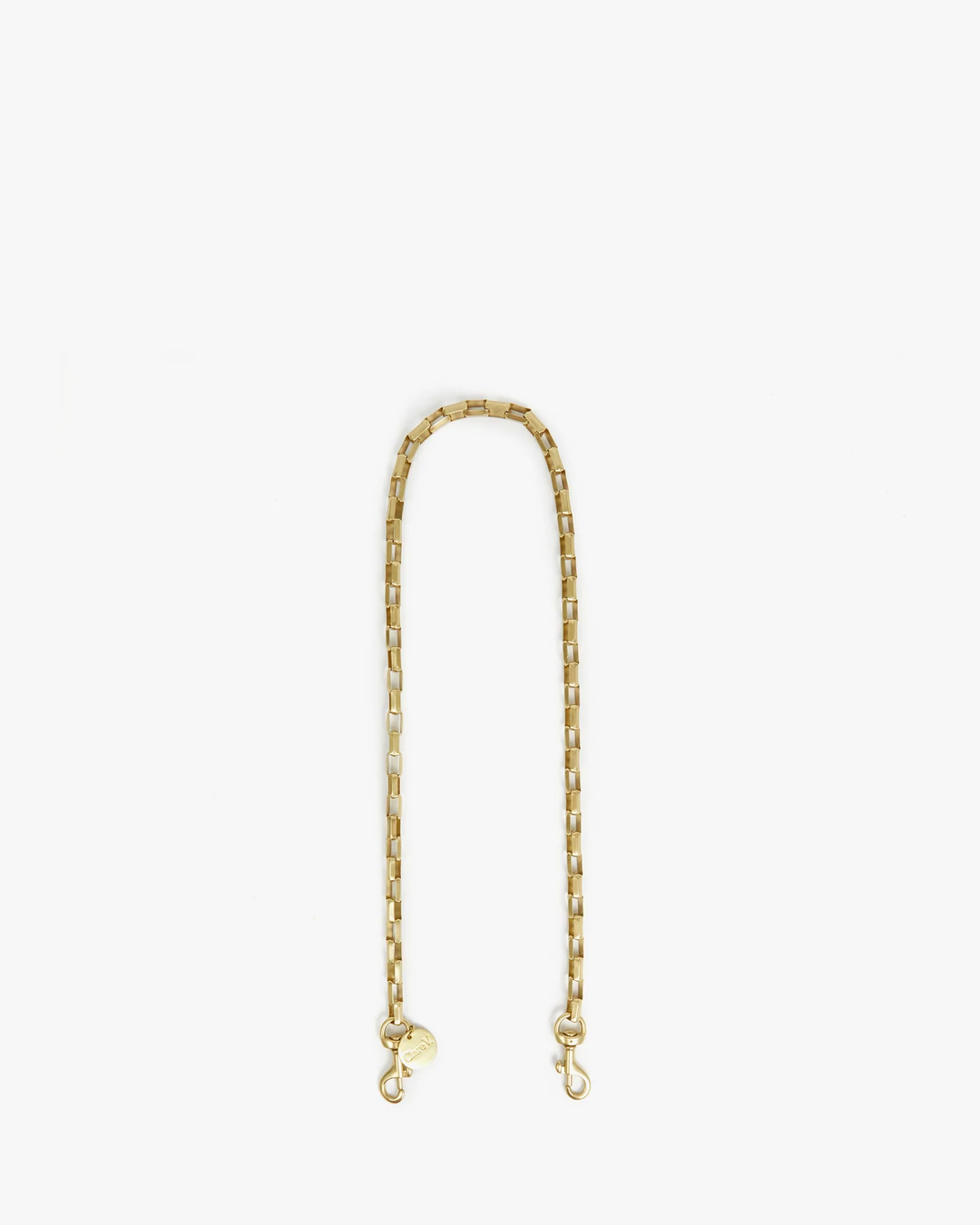 Clare V - Box Chain Shoulder Strap in Natural Brass