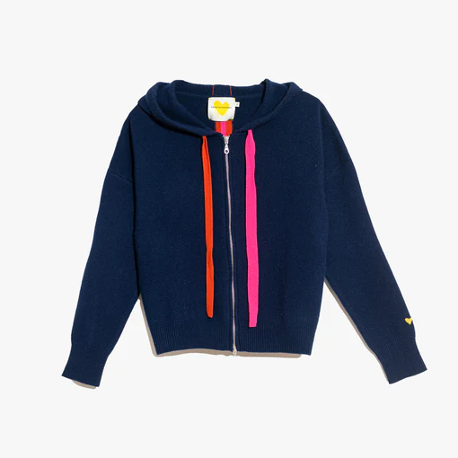 Kerri Rosenthal - Boyfriend Zip Hoodie in Nomad Indigo