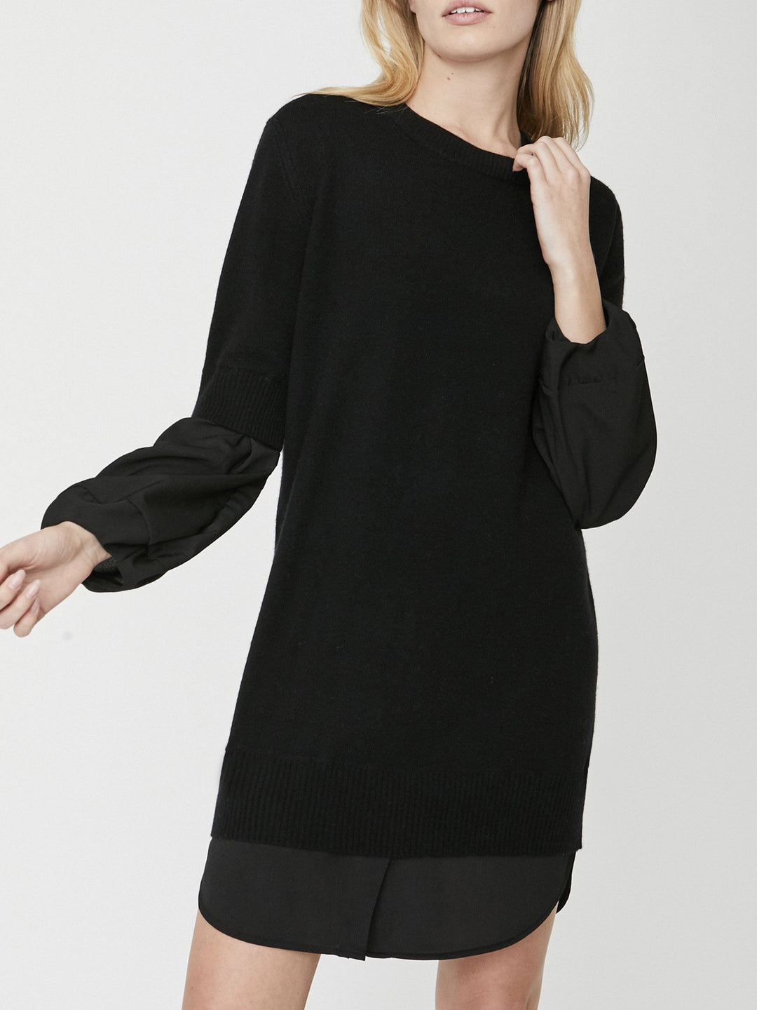 Brochu Walker - Ebella Layered Dress in Black Onyx w/ Black Brochu Walker - Ebella Layered Dress in Black Onyx w/ Black