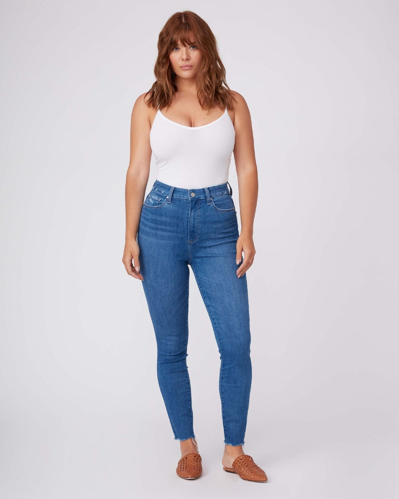 Paige - Cheeky Ankle in Juneau Distressed w/ Tipsy Hem