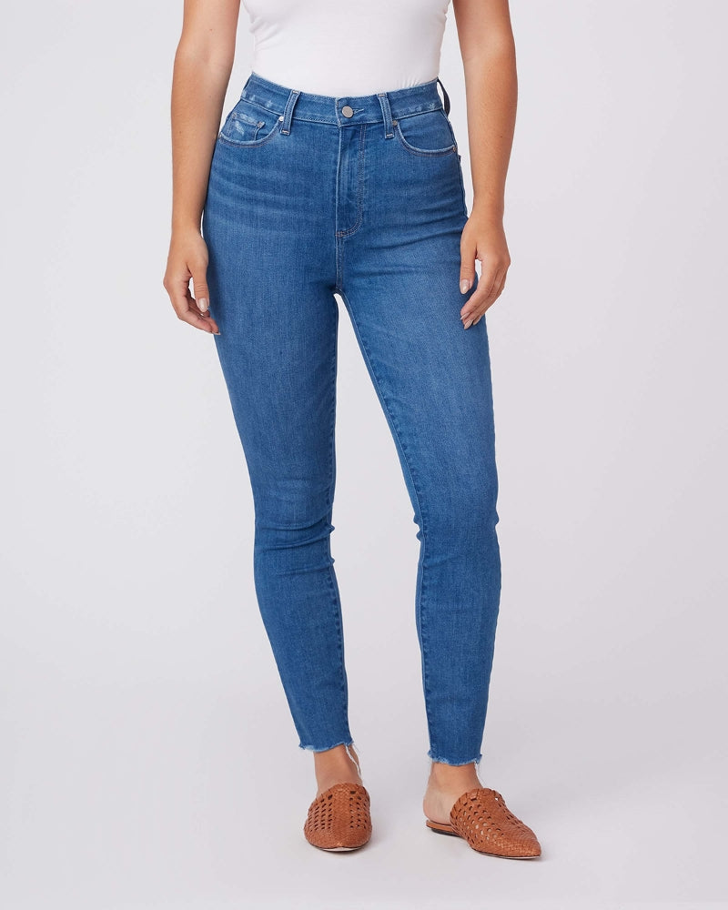 Paige - Cheeky Ankle in Juneau Distressed w/ Tipsy Hem