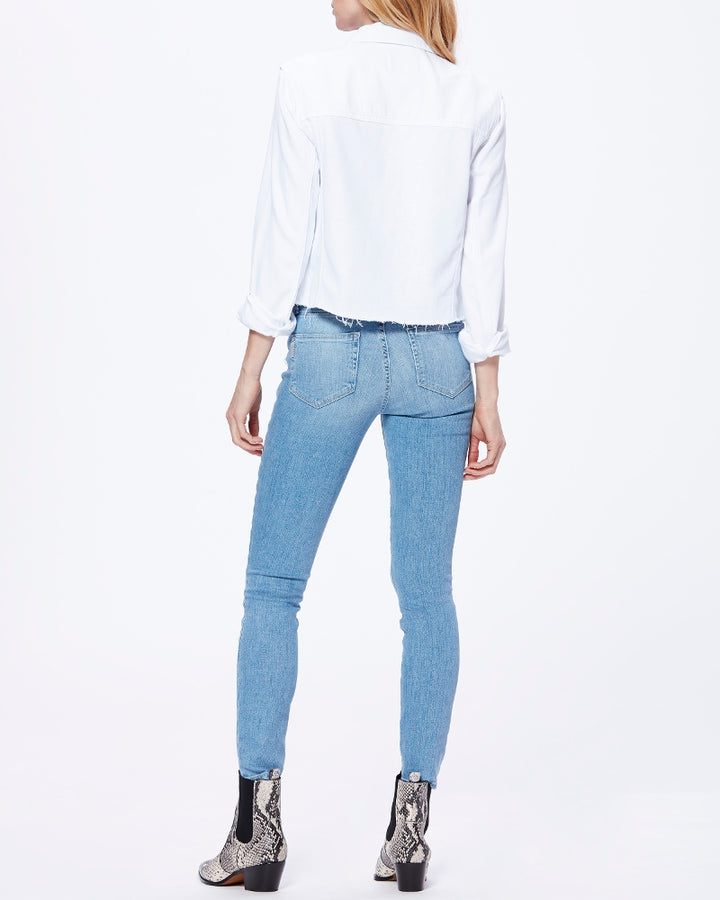 Paige - Relaxed Vivienne Jacket w/ Raw Hem in Crisp White Default