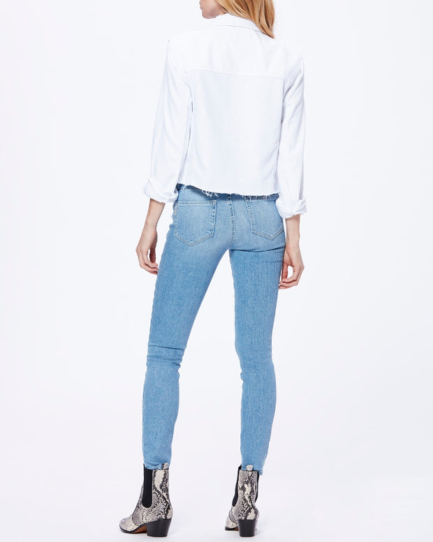 Paige - Relaxed Vivienne Jacket w/ Raw Hem in Crisp White