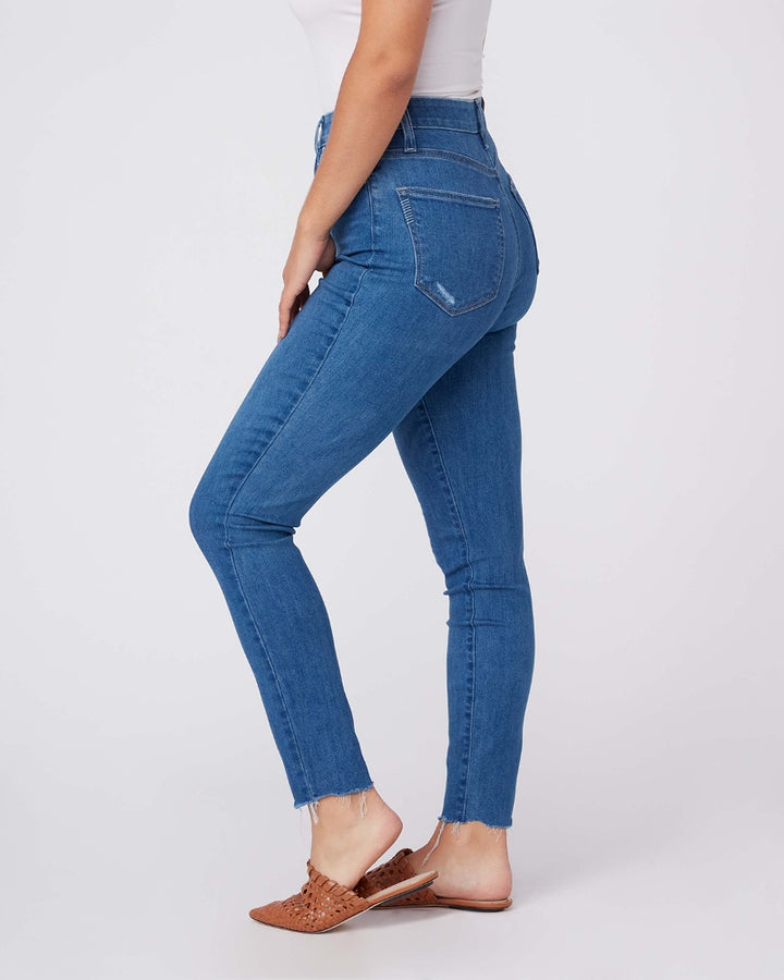 Paige - Cheeky Ankle in Juneau Distressed w/ Tipsy Hem