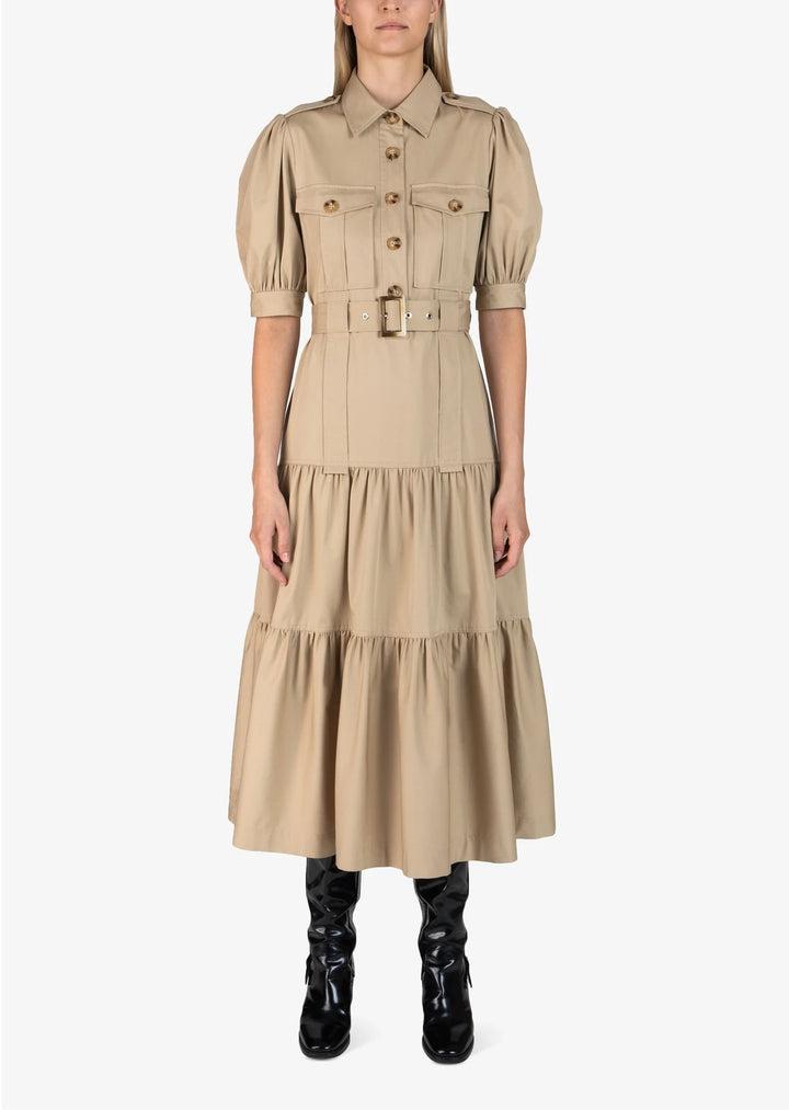 Derek Lam 10 Crosby - Buffy Utility Maxi Dress in Khaki