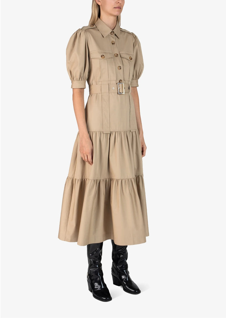 Derek Lam 10 Crosby - Buffy Utility Maxi Dress in Khaki
