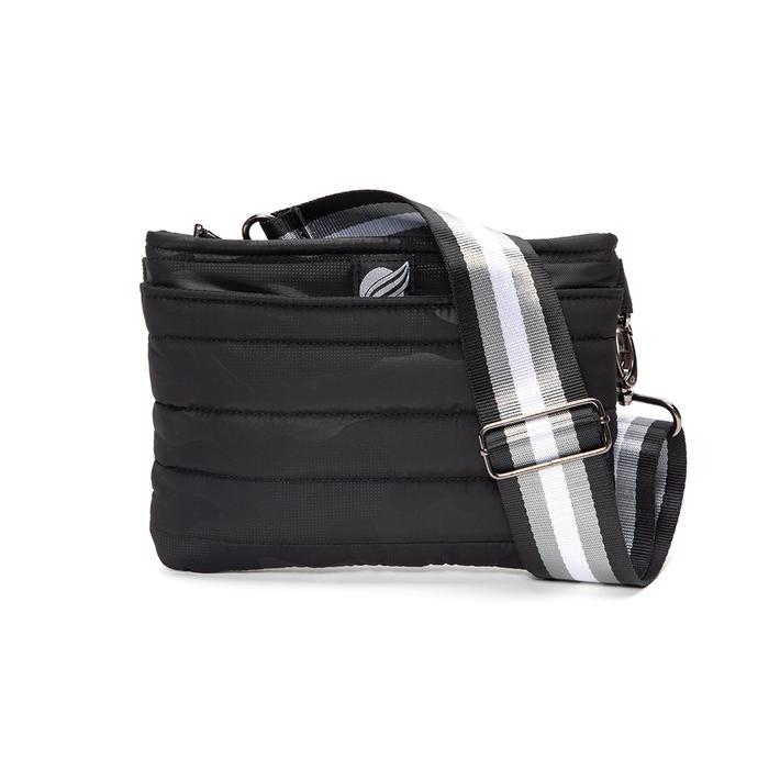 Think Royln - Bum Bag/Crossbody in Black Camo w/ Pewter