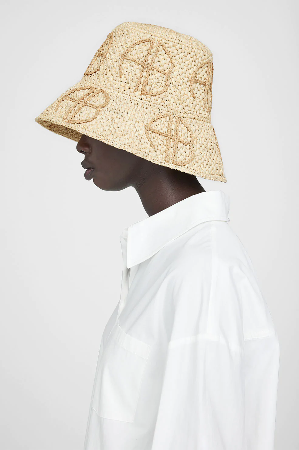 Anine Bing - Cabana Bucket Hat in Natural Straw