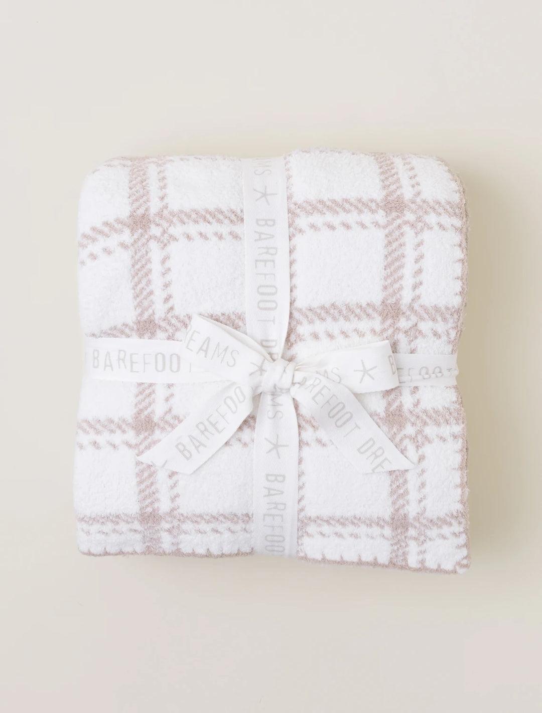 Barefoot Dreams - Cozychic Cabin Throw 54"x72" in Pearl/Tan
