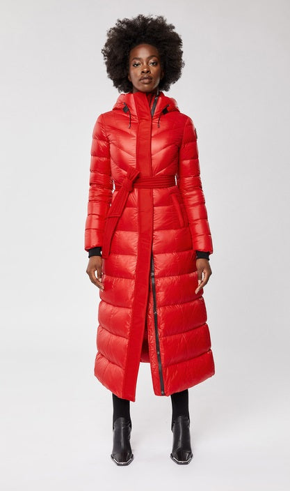 Mackage - Calina Maxi Lightweight Down Coat in Red