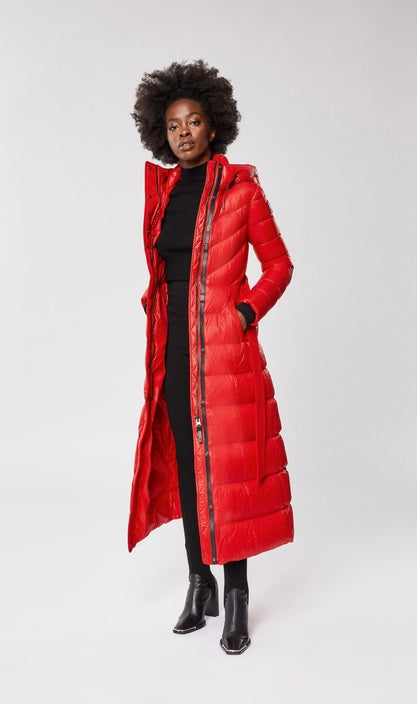 Mackage - Calina Maxi Lightweight Down Coat in Red