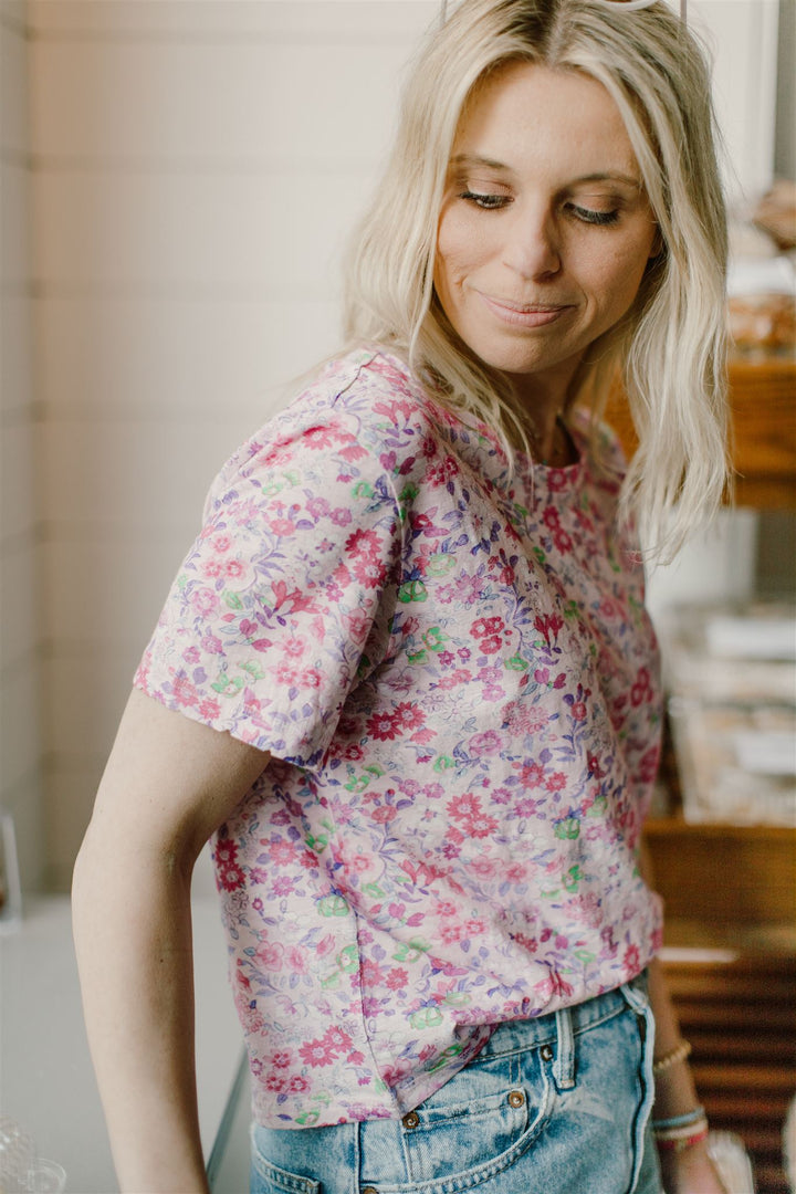 Love Shack Fancy - Calix Tee in Misty Lilac