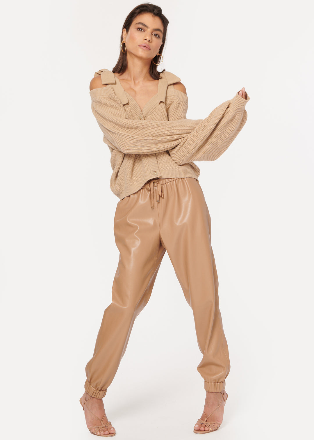 Cami NYC - Dalton Vegan Leather Pant in Latte Pants