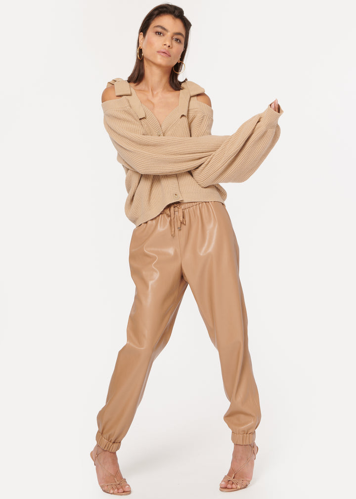 Cami NYC - Dalton Vegan Leather Pant in Latte Pants