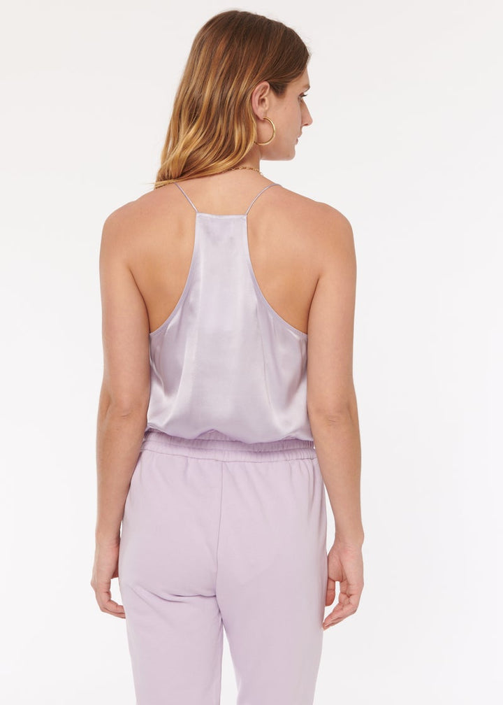 Cami NYC - Racer Charmeuse Cami in Lavender Tops