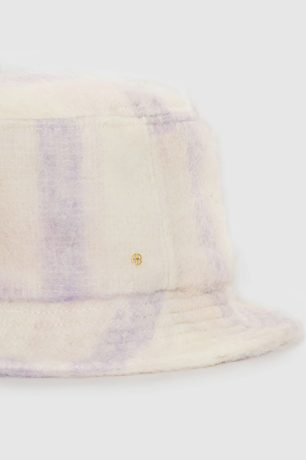 Anine Bing - Cami Bucket Hat in Lavender and Cream Check