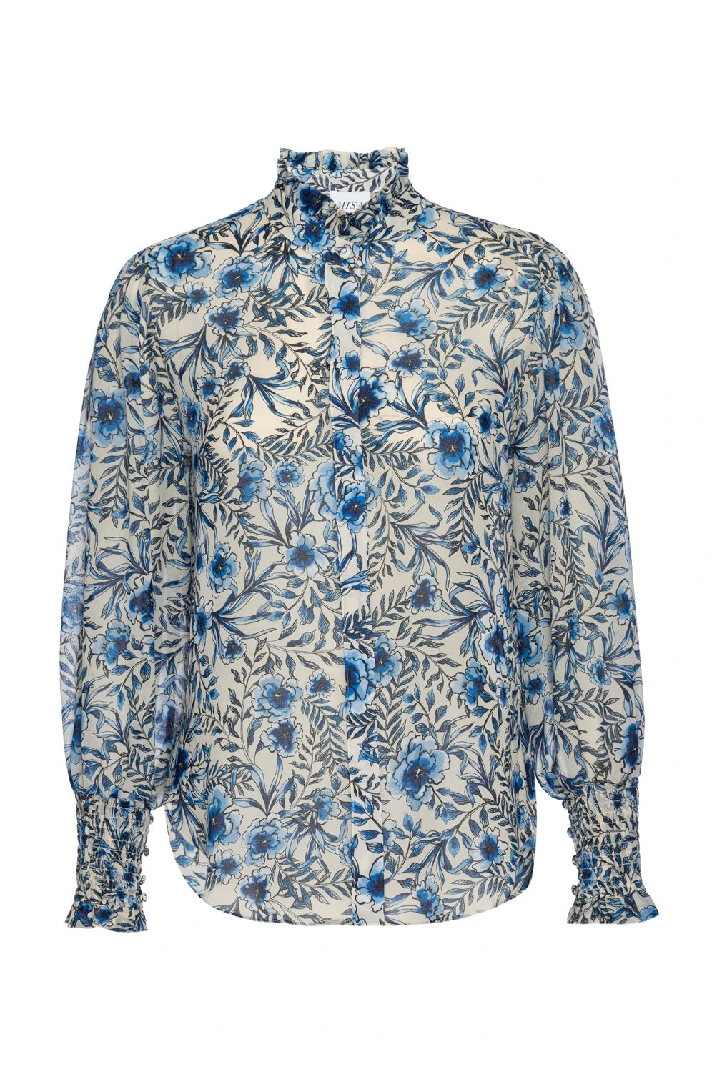 Misa - Candra Top in Indigo Blooms