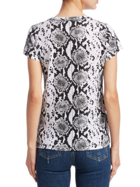 Rag&Bone - Snake Print Tee in Ivory Multi