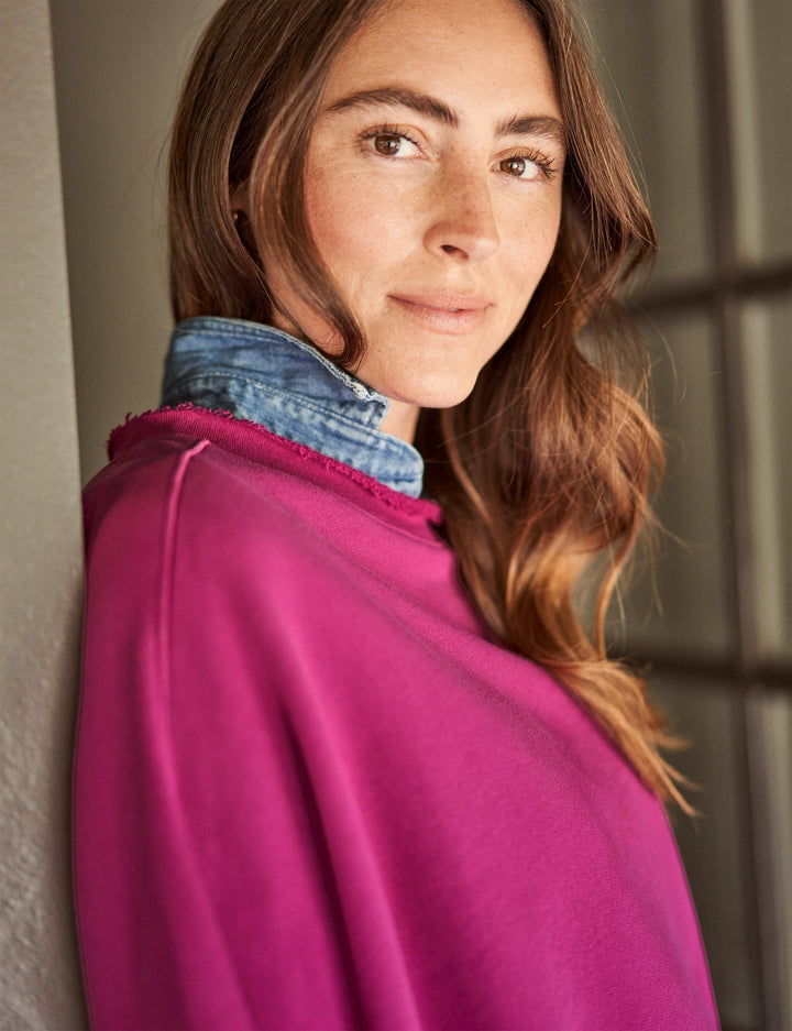 Frank & Eileen - Funnel Neck Capelet in Fuschia